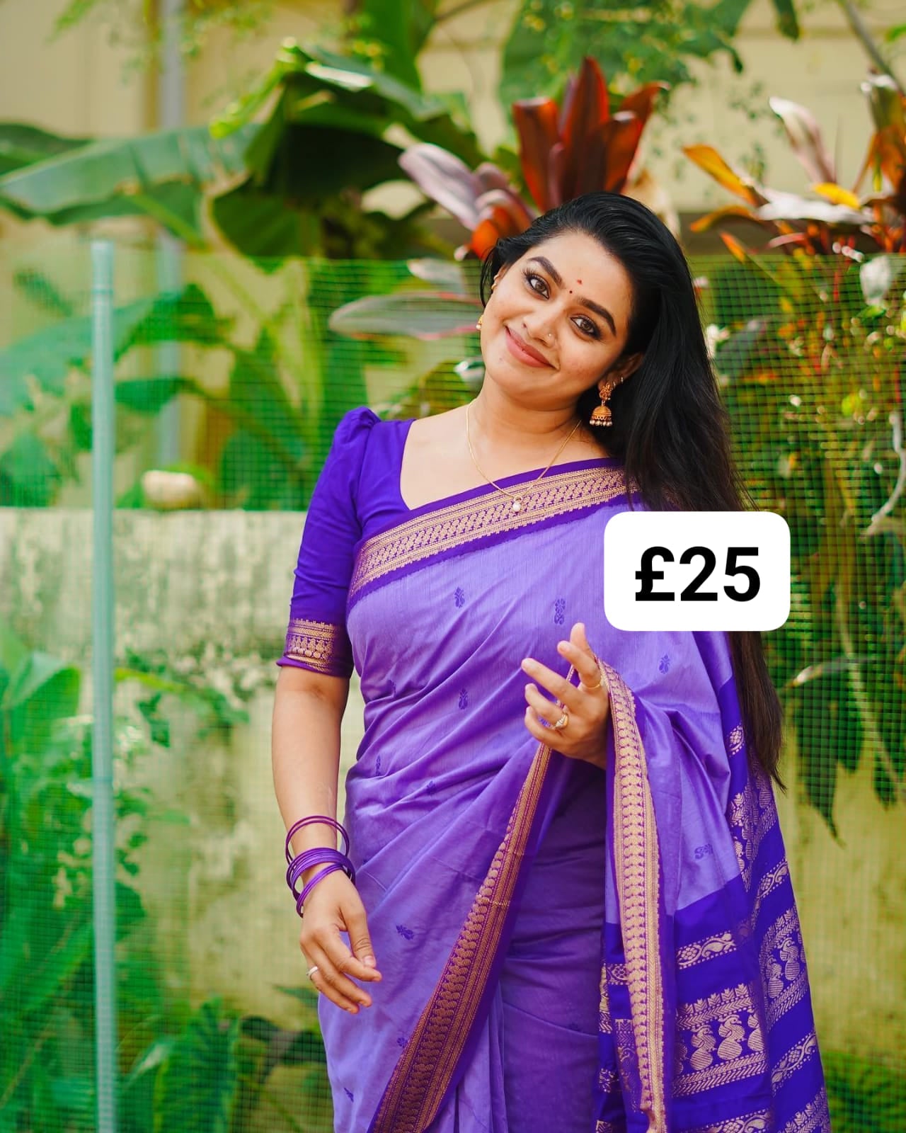 Purple Kalyani cotton saree