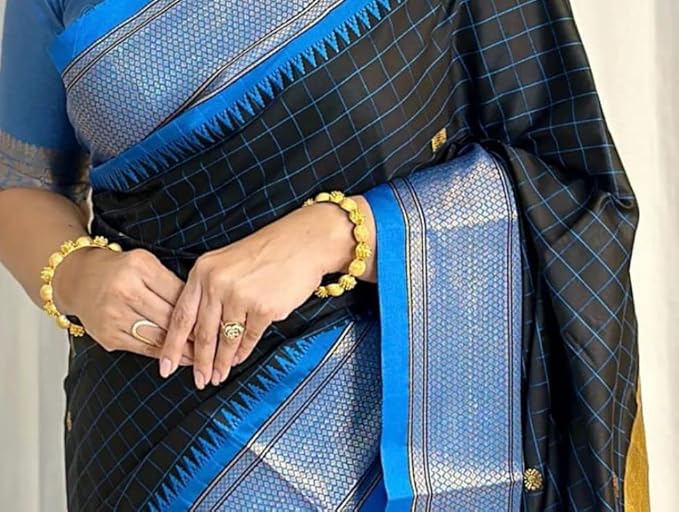 Zari Work Banarasi semi Silk Saree