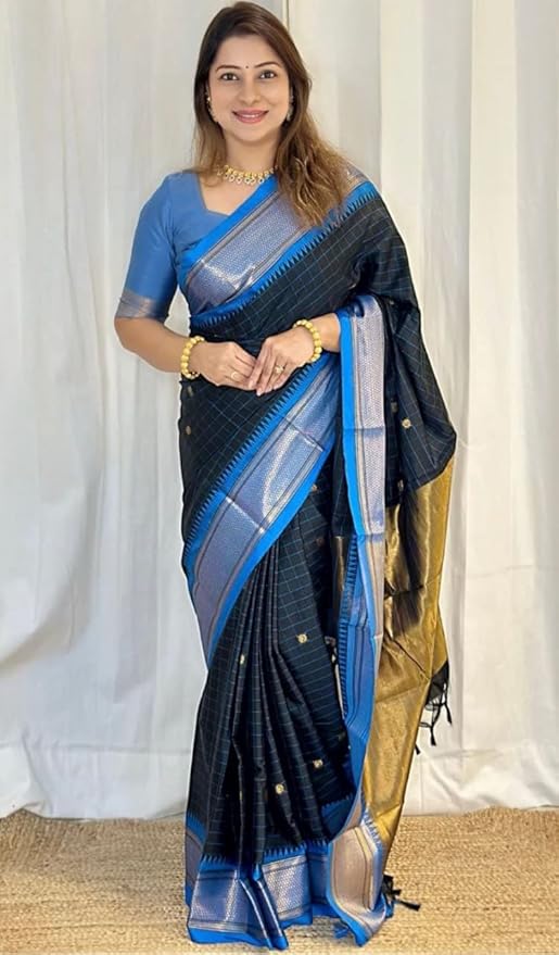 Zari Work Banarasi semi Silk Saree