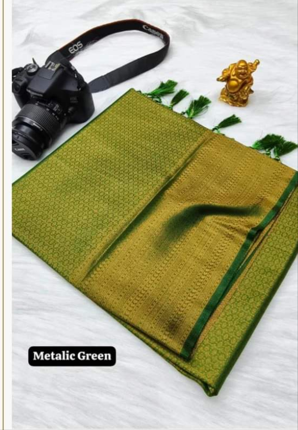 Parrot Green kubera silk saree