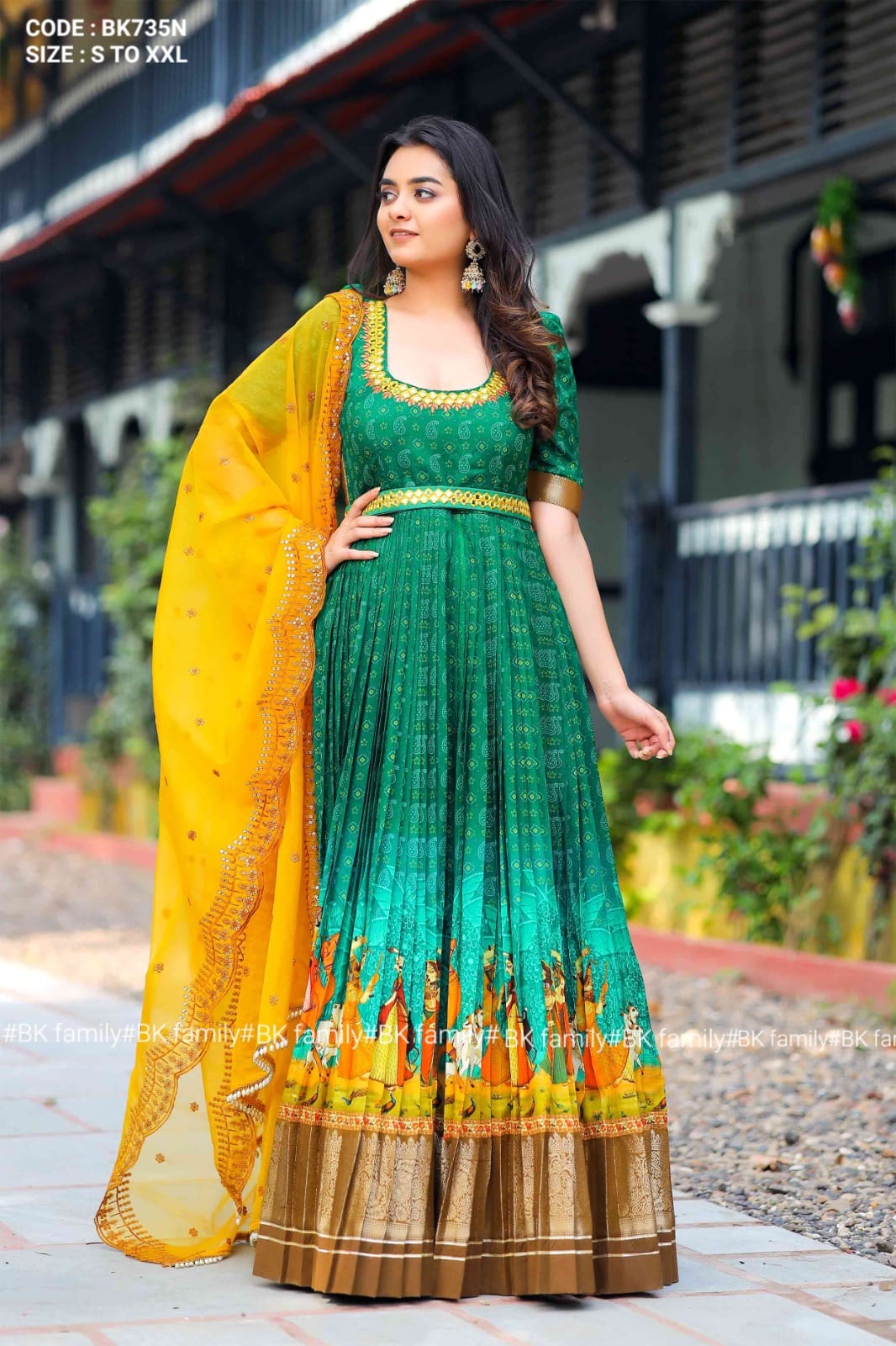 luxurious Banarasi Silk Pattu Dress