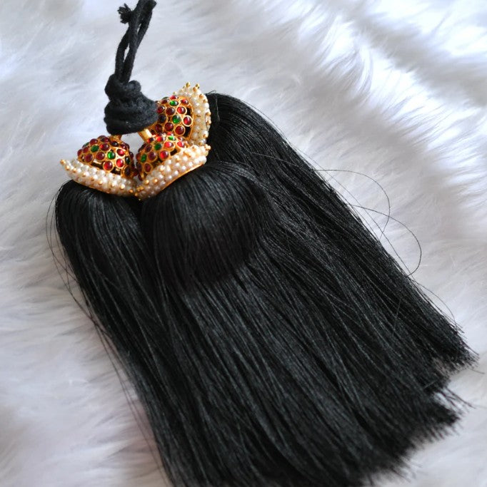 South Indian Jadai Kunjalam – Traditional Hair Accessory for Brides & Dancers