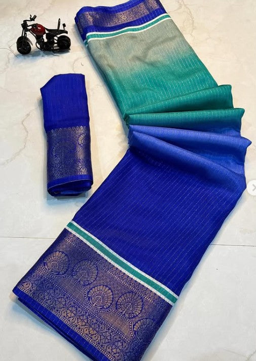 Beautiful rekko silk - Blue madness