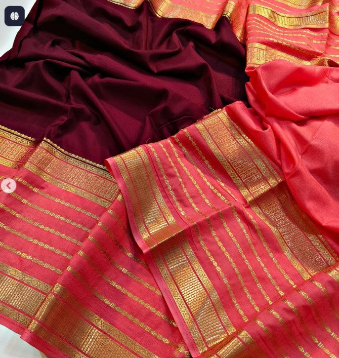 Mysore crape silk sarees - soft silky and light weight