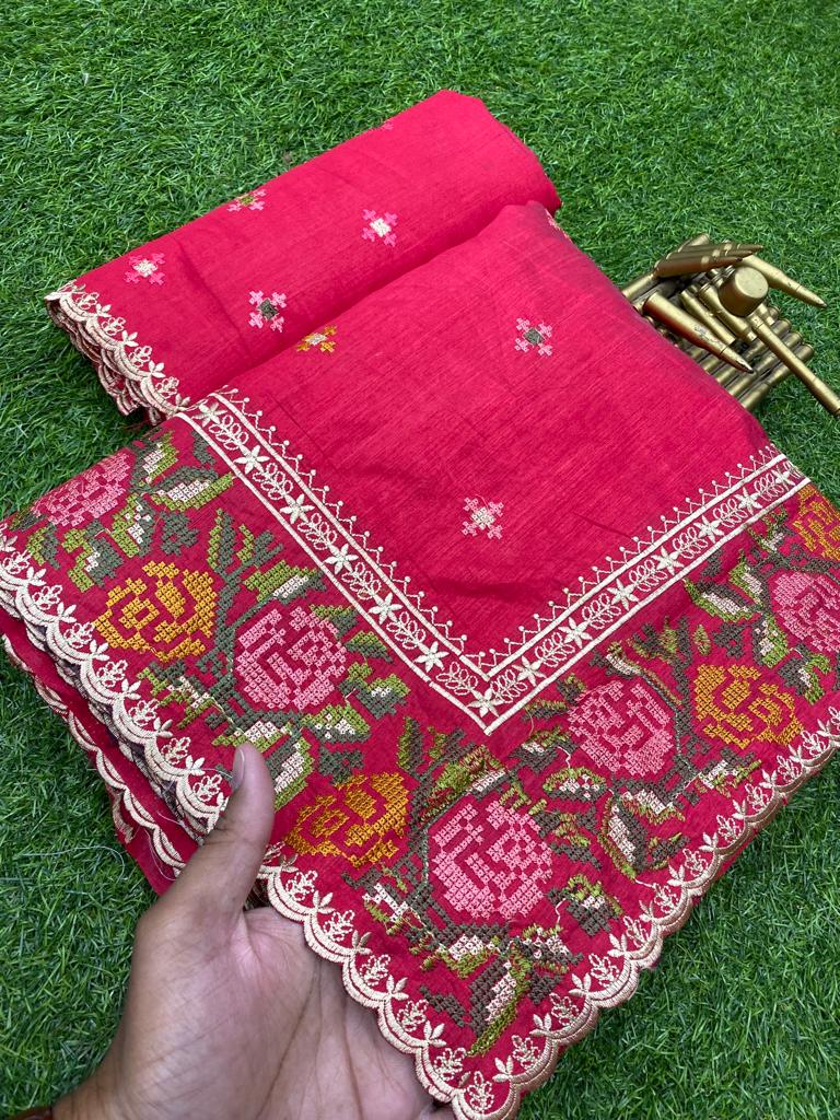 Ruhani silk Embroydory saree