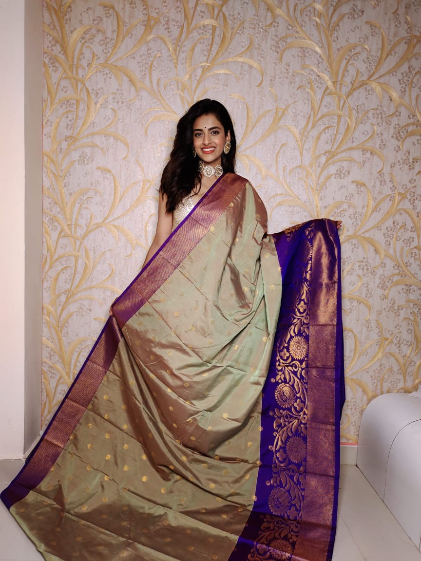 Two tone silk saree