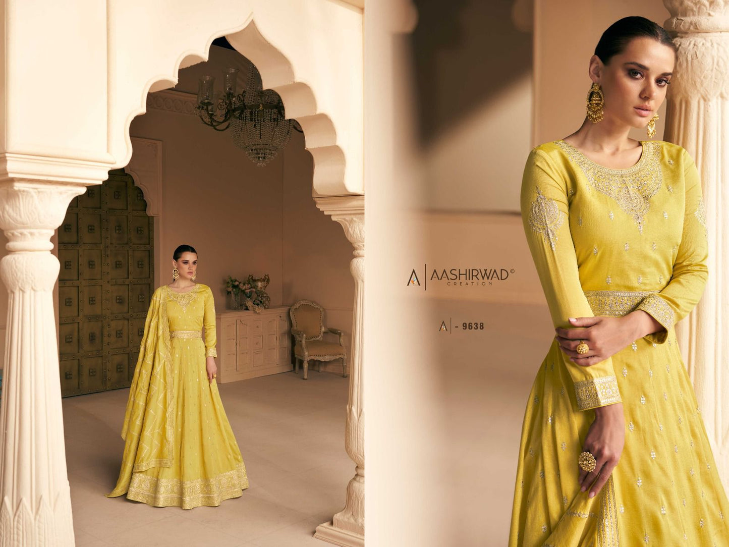 Indian party gown in 4 colours