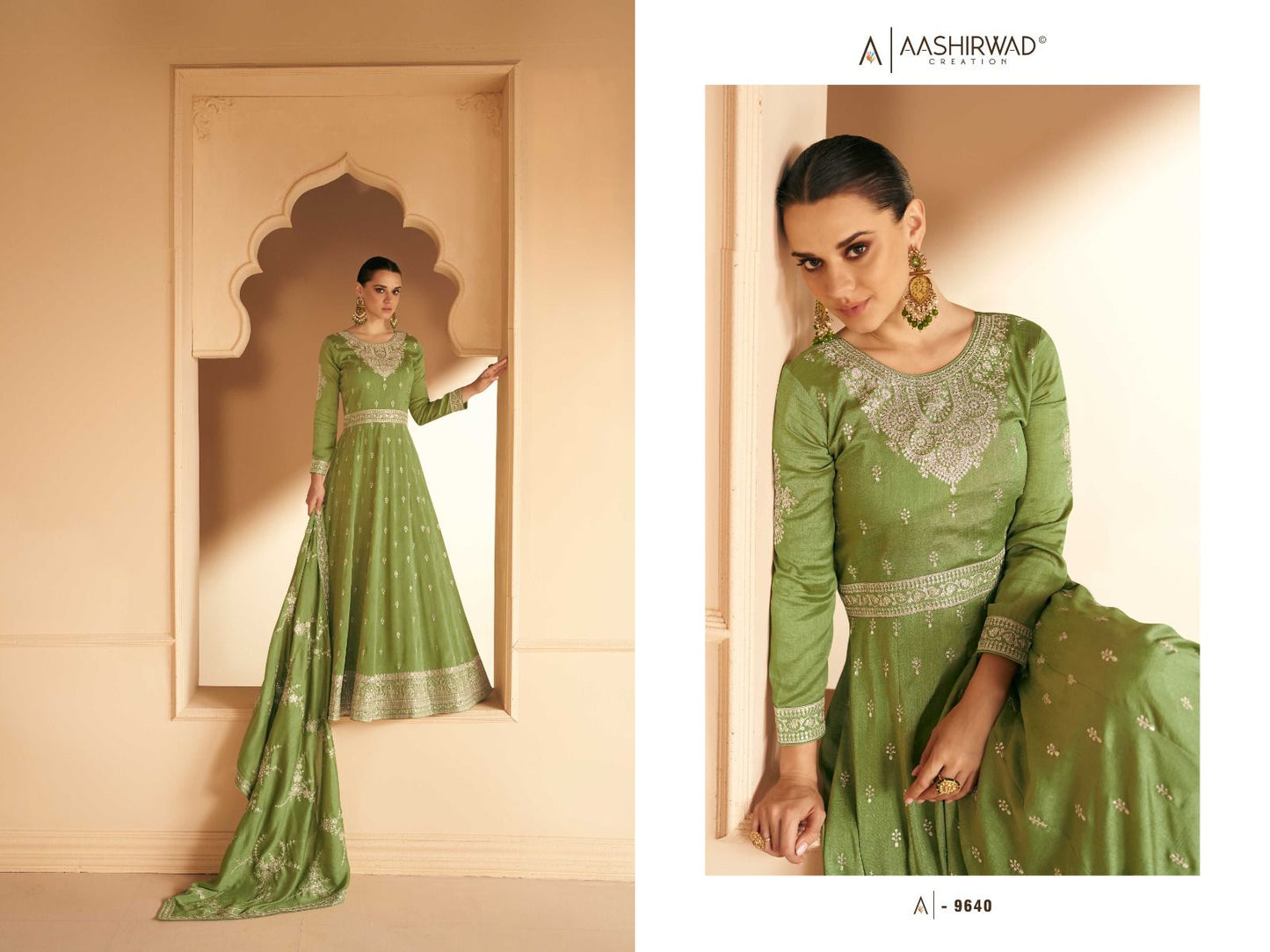 Indian party gown in 4 colours