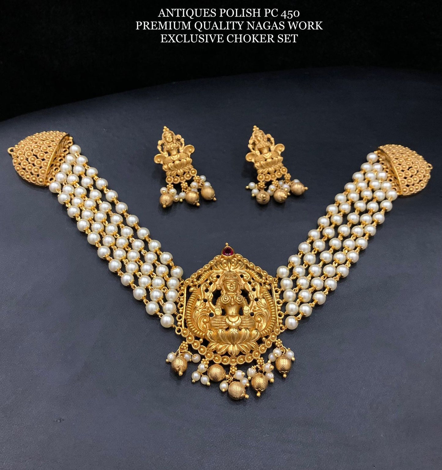 Antiques finish Nagas work choker set