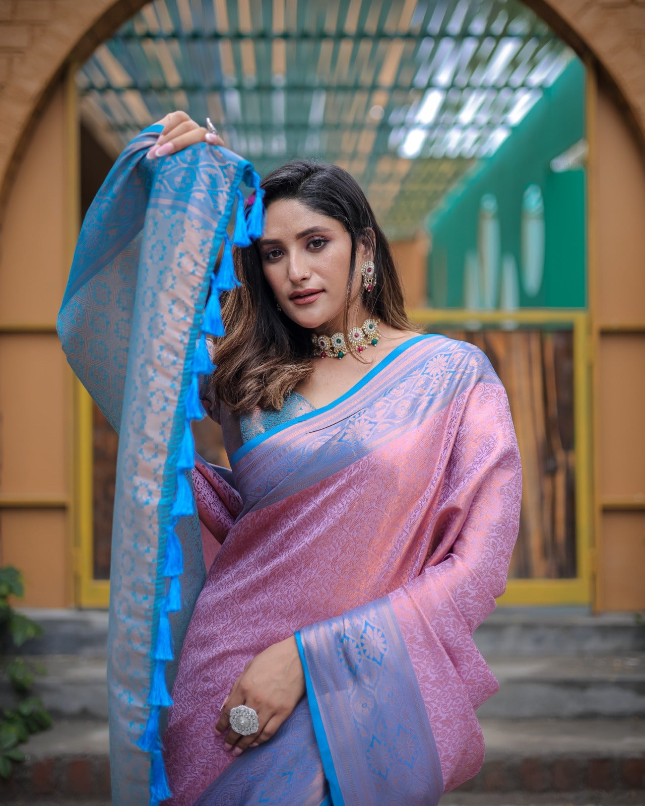 Soft silk banarasi kind fancy saree
