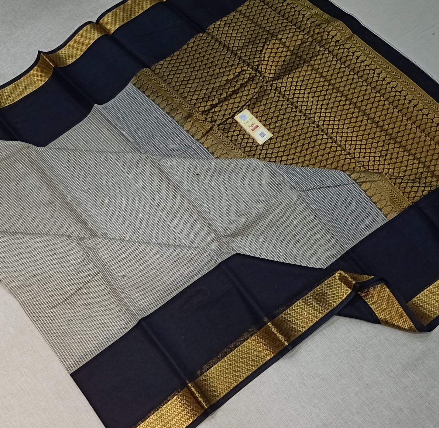Kora silk Handloom cotton saree