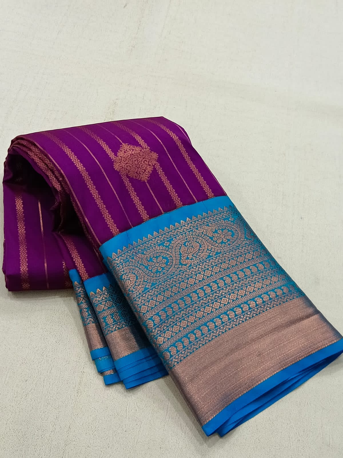 Pattu saree - Puple and Blue