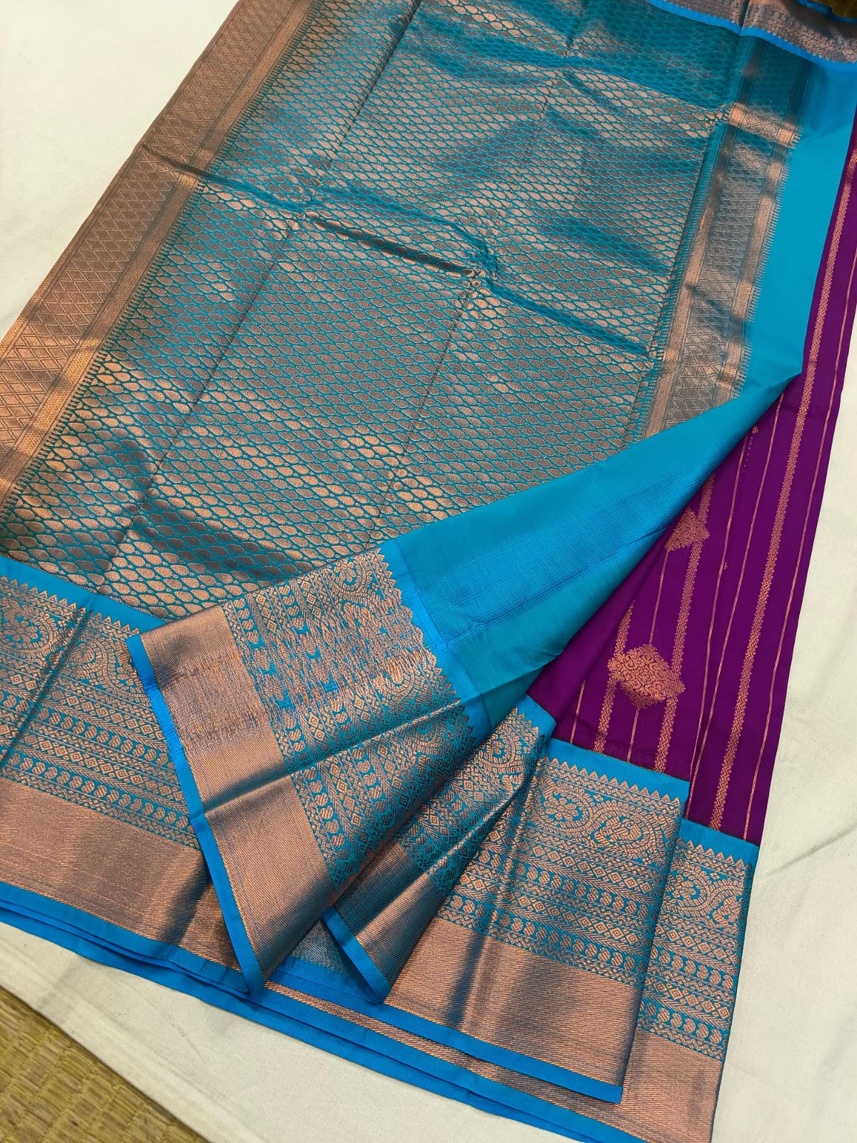 Pattu saree - Puple and Blue