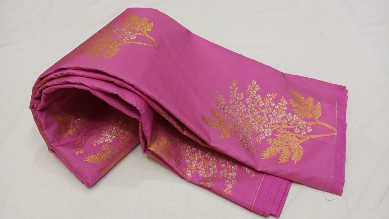 Borderless soft silk saree