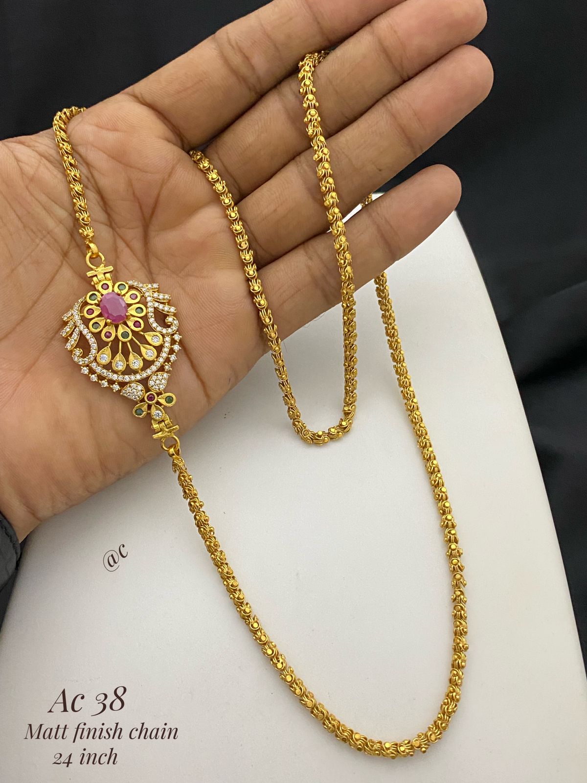 Matte finished 24 inches Thali / Manglasutra chain