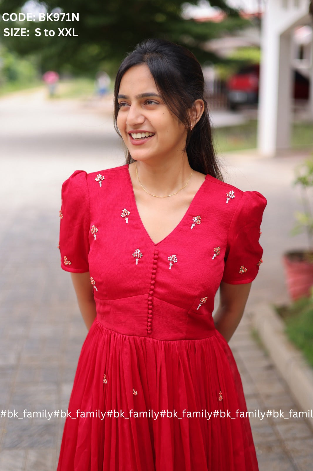 Radiant Ruby Midi (Dress) in Red