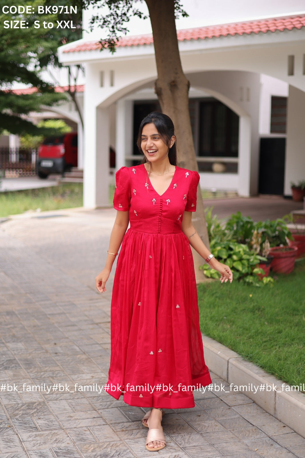 Radiant Ruby Midi (Dress) in Red