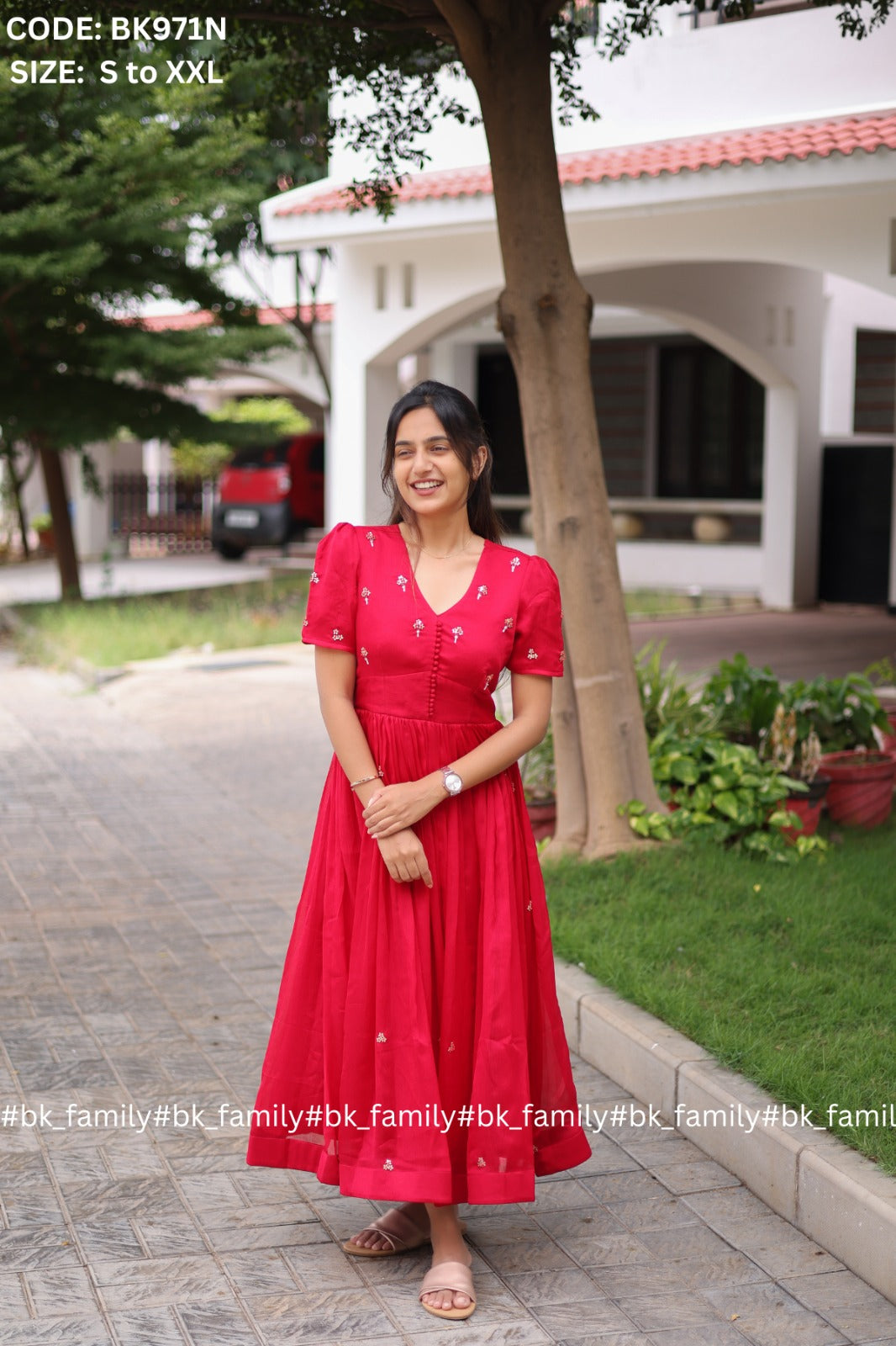 Radiant Ruby Midi (Dress) in Red