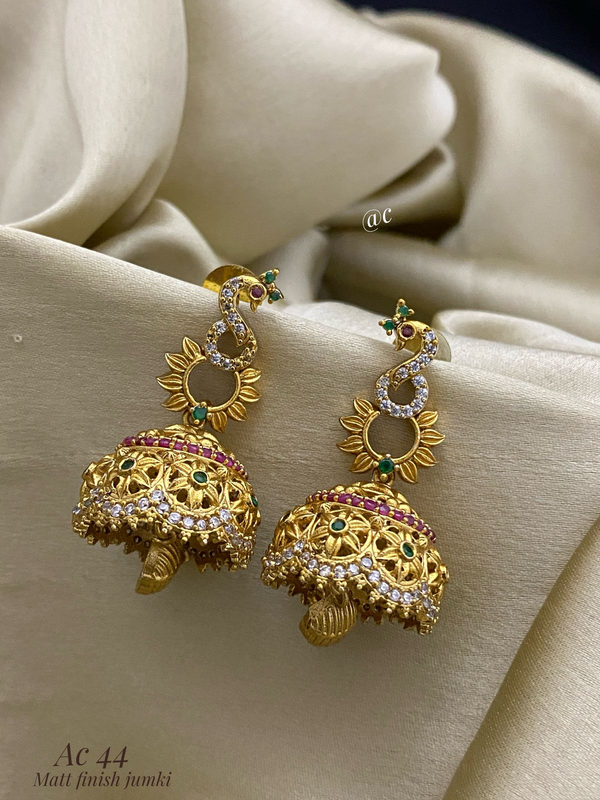 Traditional Matt Finish Jhumka Set | UK Next Day Delivery
