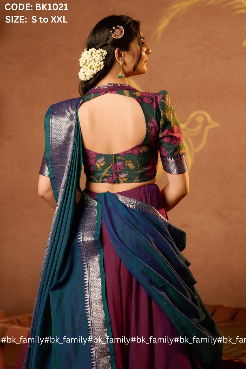 Vamika Lehenga Set is ready to wear, Banarasi silk lehenga / half saree