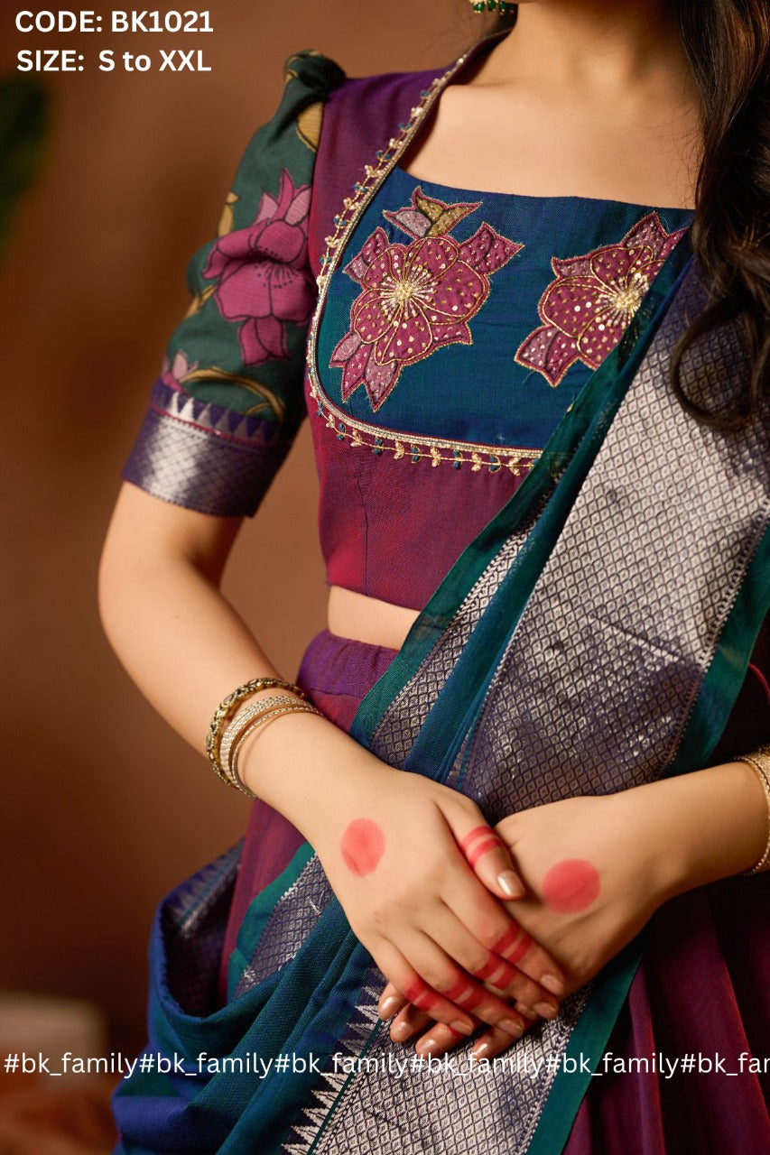 Vamika Lehenga Set is ready to wear, Banarasi silk lehenga / half saree