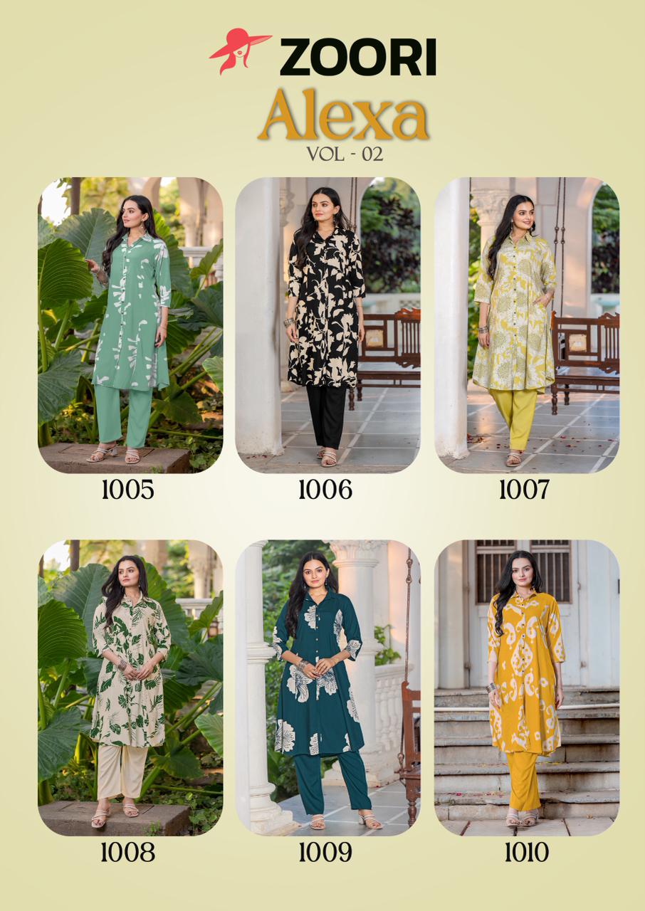 L size only - Heavy Rayon printed Kurti top with bottom set