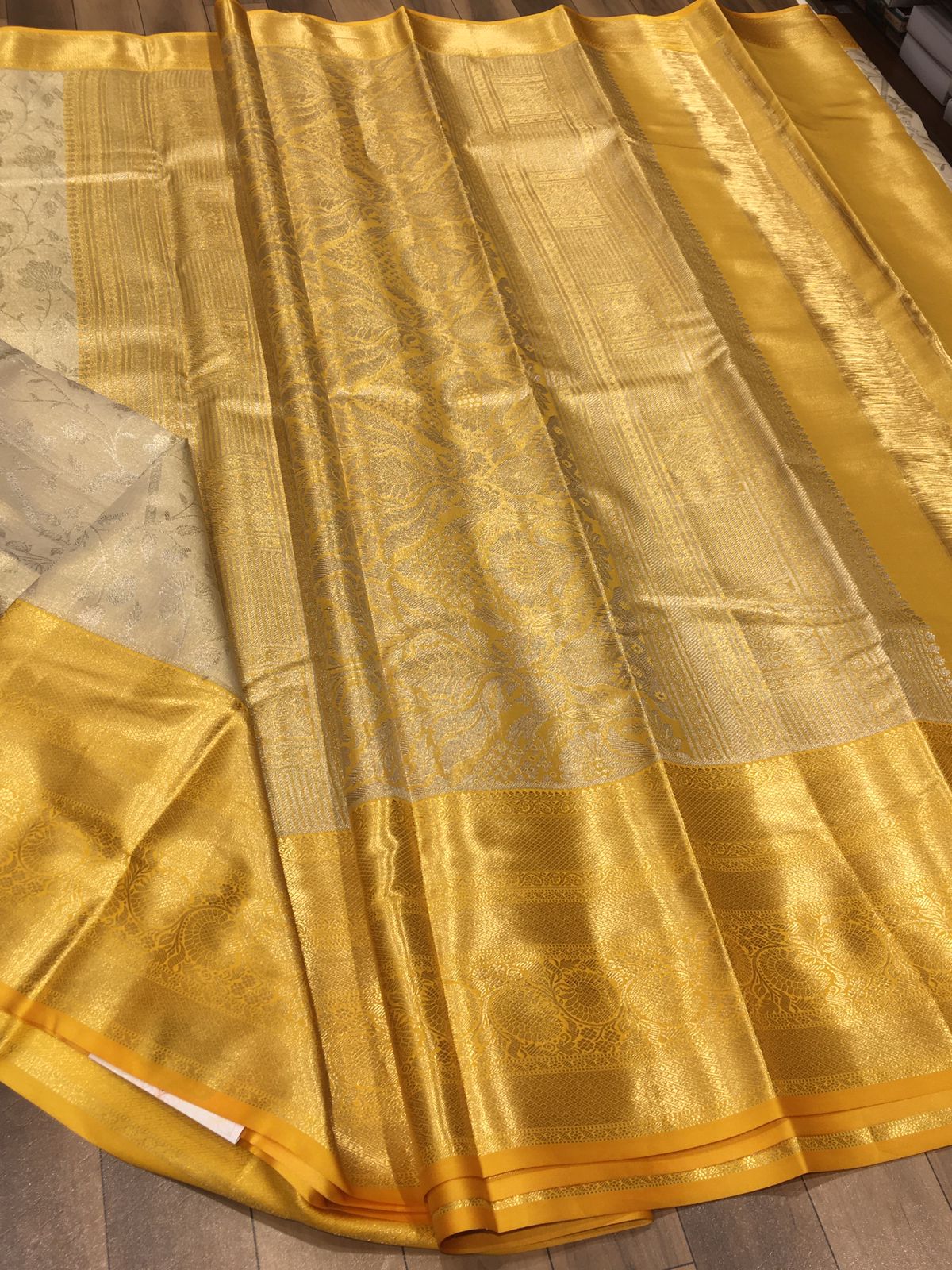 New Arrival: Semi Kanchipuram Tissue Saree in Radiant Gold