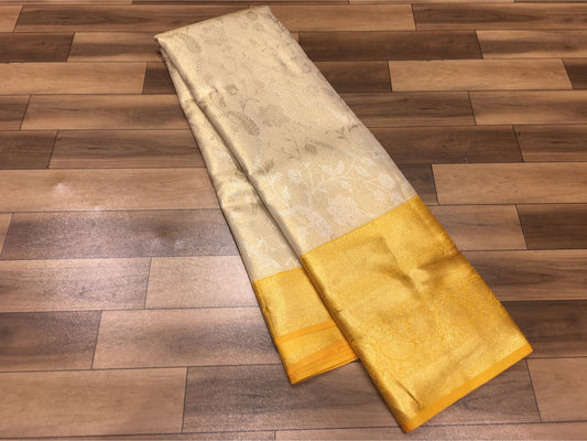 New Arrival: Semi Kanchipuram Tissue Saree in Radiant Gold