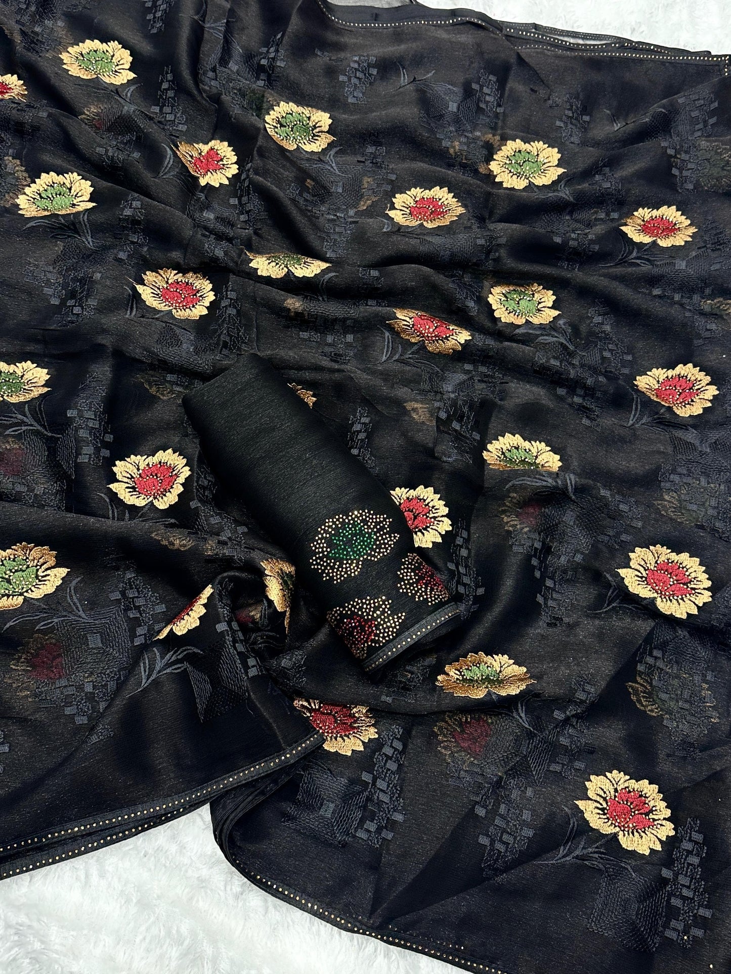 Magenta Sitara chiffon sare