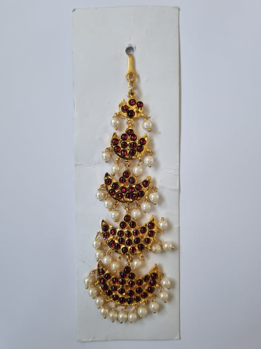 bharatanatyam jewellery - Brass Maang Tikka nethi chutti