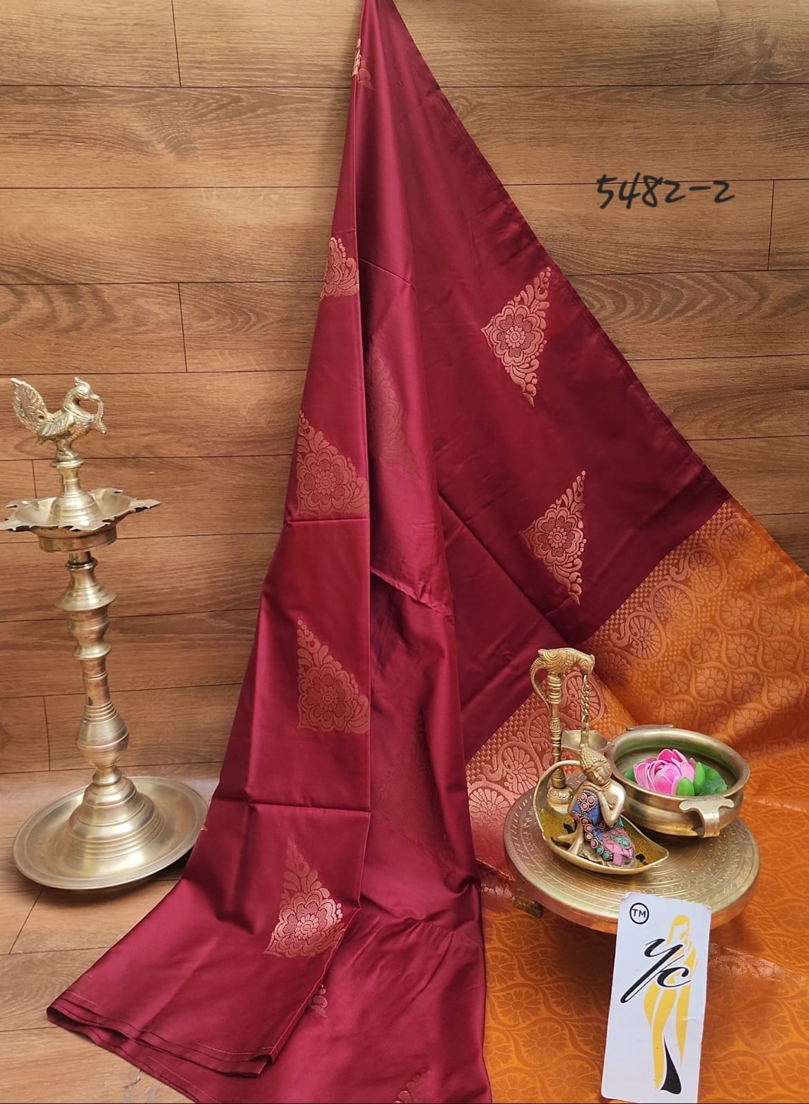 Borderless kanchi soft silk pattu saree