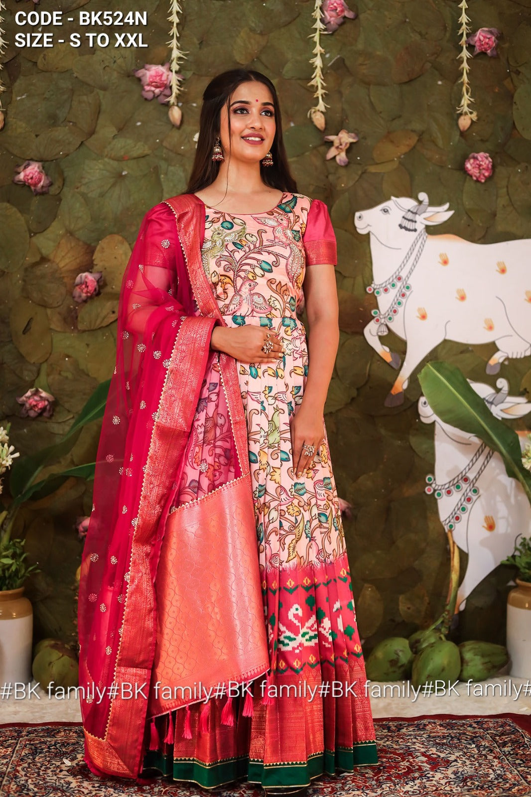 Banarasi Silk Kalamkari pattu dress