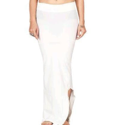 Women Microfiber Saree Shapewear Petticoat Waist Trimmer Thigh Slimmer - Side Slit in Stitched Petticoat