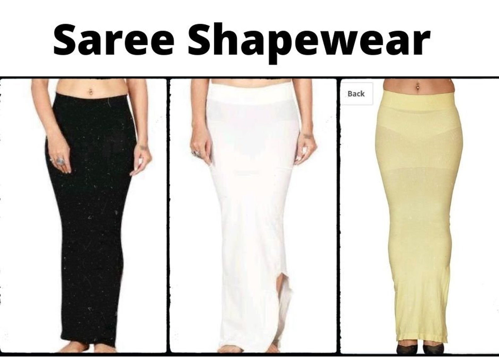 Women Microfiber Saree Shapewear Petticoat Waist Trimmer Thigh