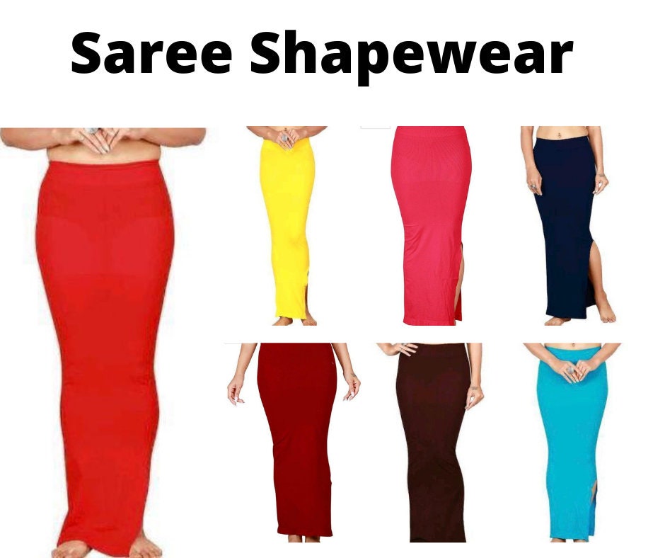 Women Microfiber Saree Shapewear Petticoat Waist Trimmer Thigh Slimmer