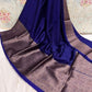 Semi banarasi warm silk - Navy blue