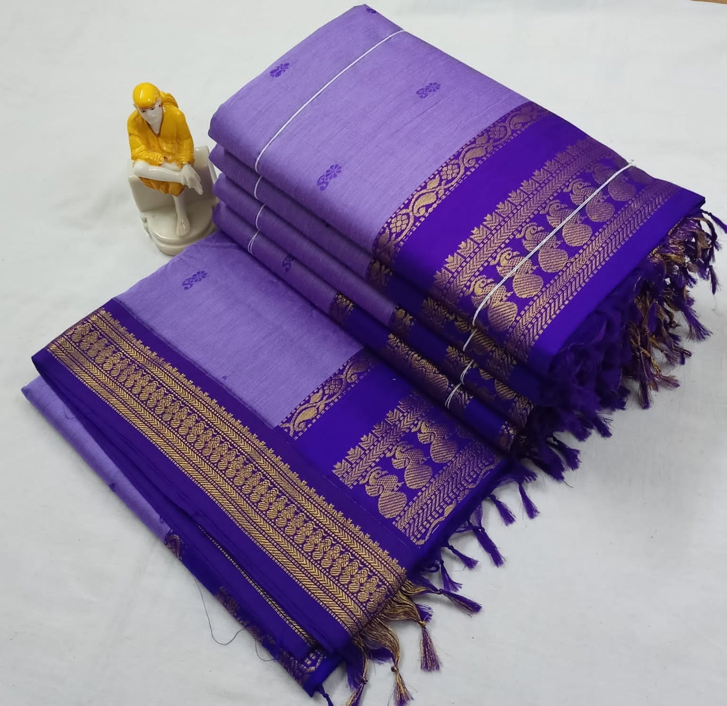 Purple Kalyani cotton saree
