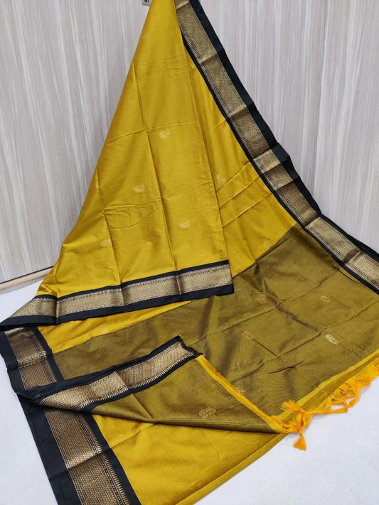 Contton silk saree in sandalwood colour