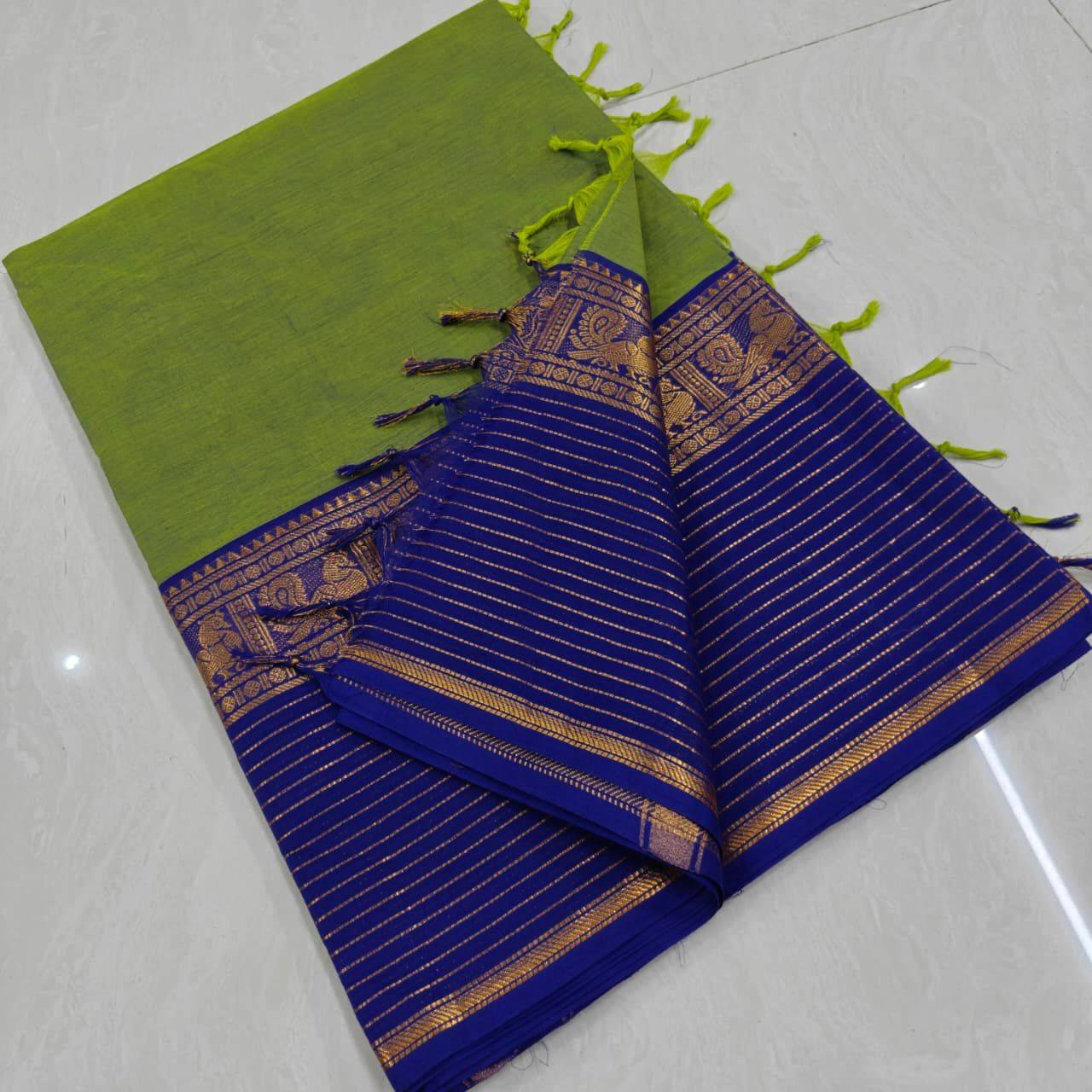 Luxury black Kanchi cotton saree