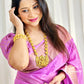Semi banarasi warm silk - Rose pink