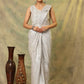 Shining silver One Minute Saree