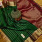 Green and maroon Kanchivaram pure silk