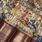 Kalamkari print with zari work border saree