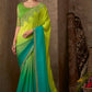Greeen party wear saree