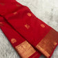 Red - bridal kanchipuram small border