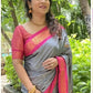 Cotton silk - Gray and Pink