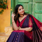 Kanchi soft silk saree - borderless