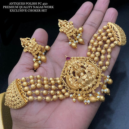 Antiques finish Nagas work choker set