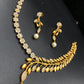 Matte finish AD stone neckleace set