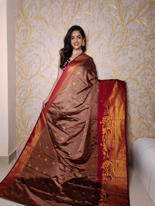 Two tone silk saree